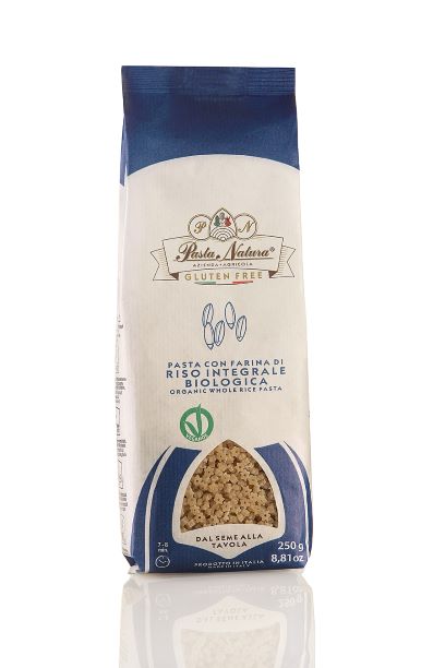 Pasta Natura Organic Gluten Free Whole Rice Stelline pasta 250g box