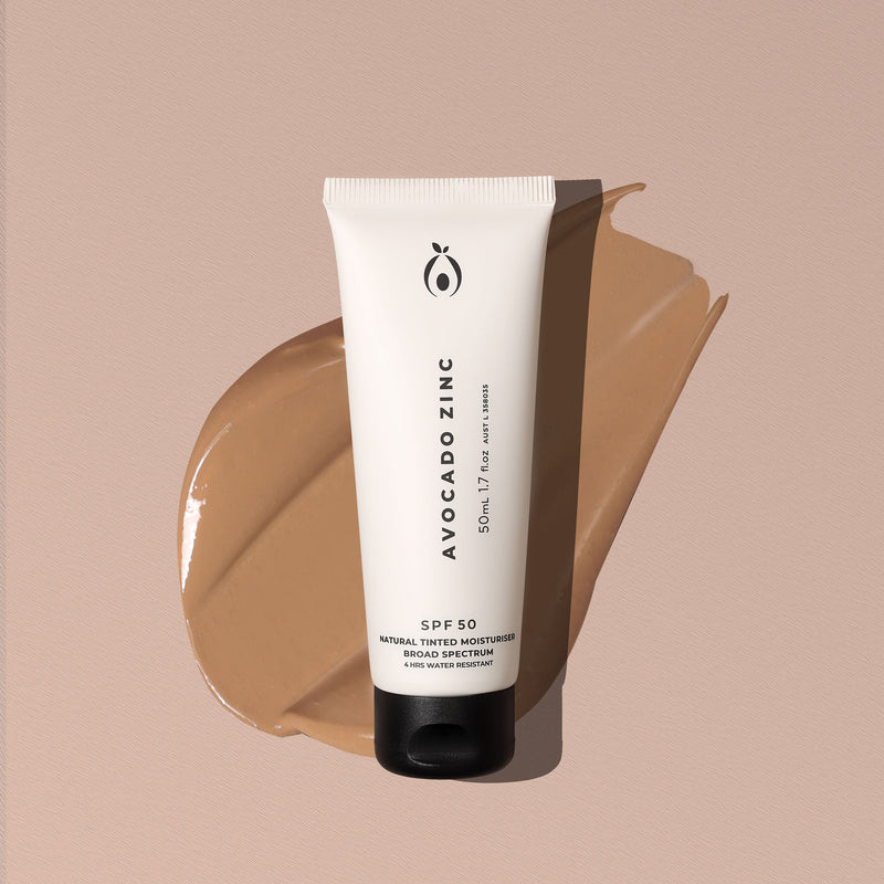 Avocado Zinc SPF 50 Natural Tinted Moisturiser - Dark 50ml