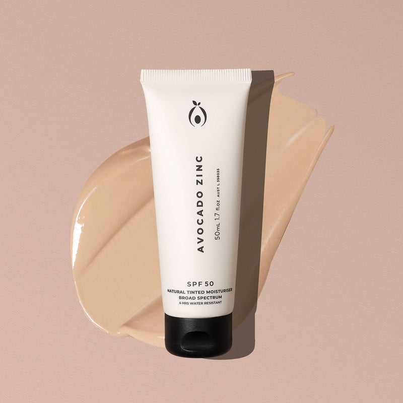 Avocado Zinc SPF 50 Natural Tinted Moisturiser - Light 50ml