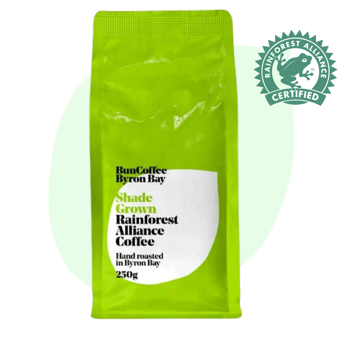 Bun Coffee 100% Shade Grown Rainforest Coffee Espresso 250g