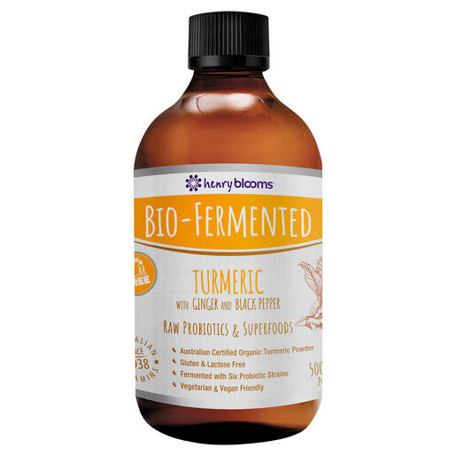 Henry Blooms Bio-Fermented Turmeric with Ginger and Black Pepper 500ml