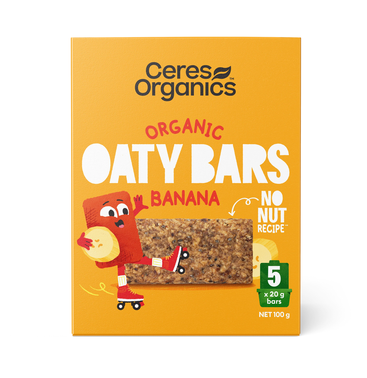 Ceres Organics Oaty Bars Banana 100g