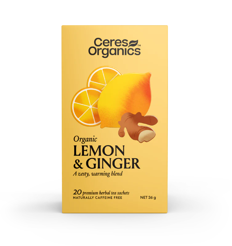 Ceres Organics Lemon & Ginger Herbal Tea 20tb