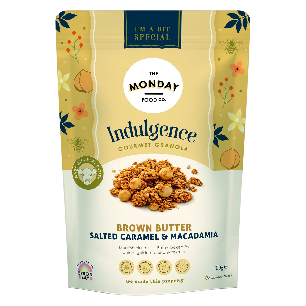 The Monday Food Co Brown Butter Salted Caramel & Macadamia Granola 300g