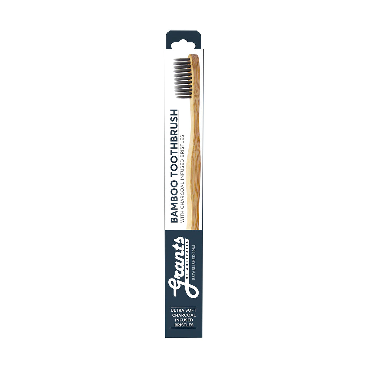 Grants of Australia Adult Bamboo Toothbrush - Ultra Soft Charcoal
