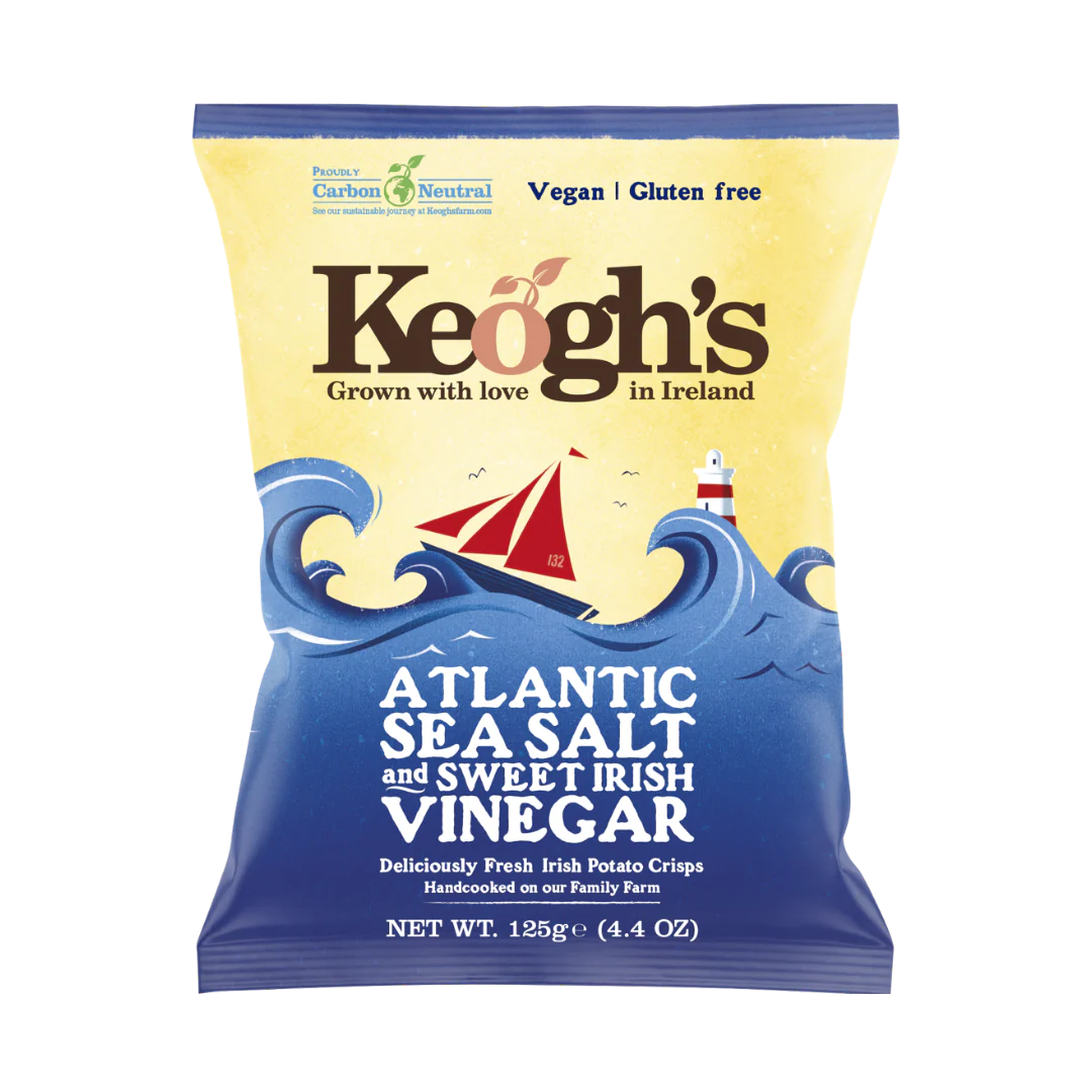 Keogh's Atlantic Sea Salt and Sweet Irish Vinegar Crisps 125g