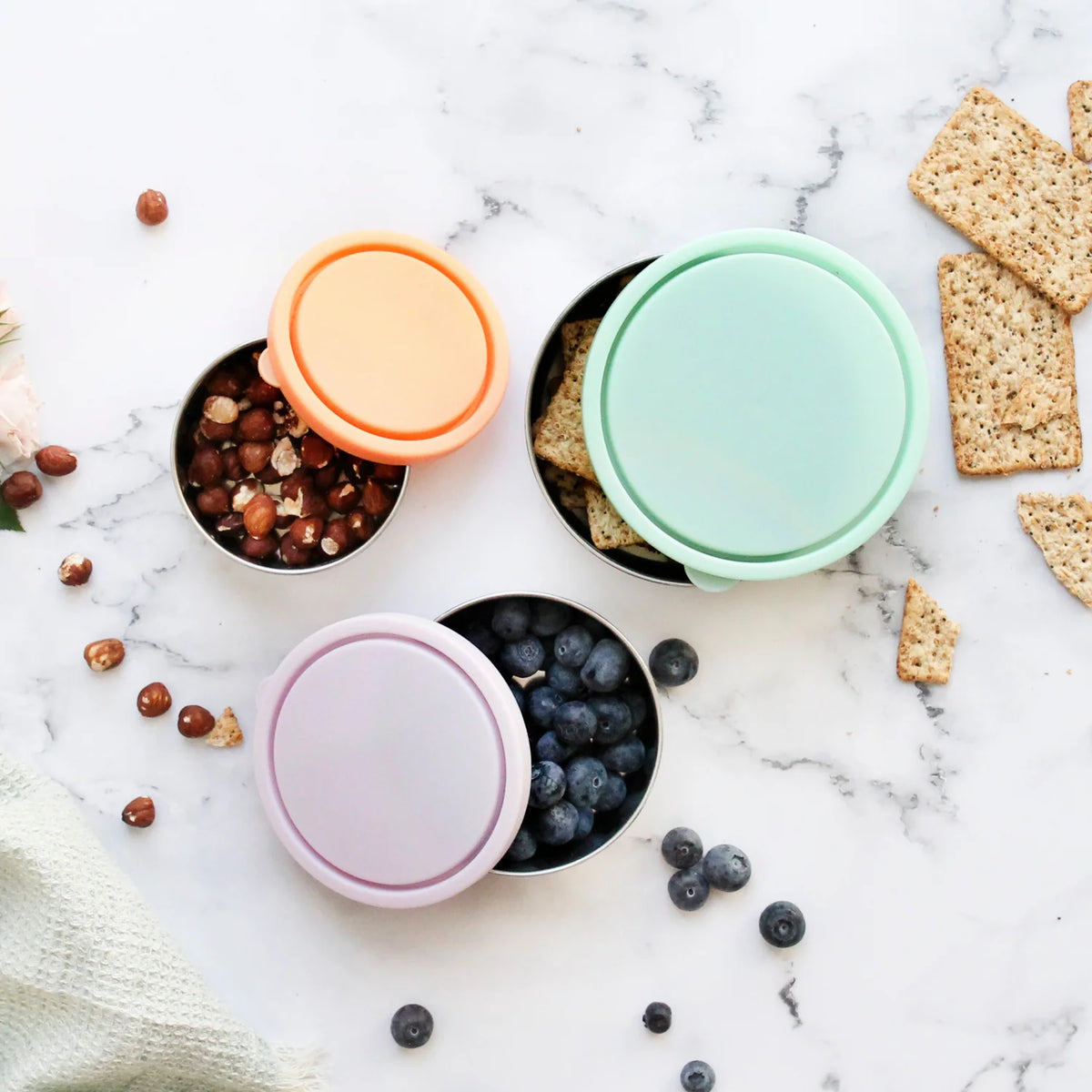 Ever Eco Round Nesting Containers Spring Collection 3 Piece Set