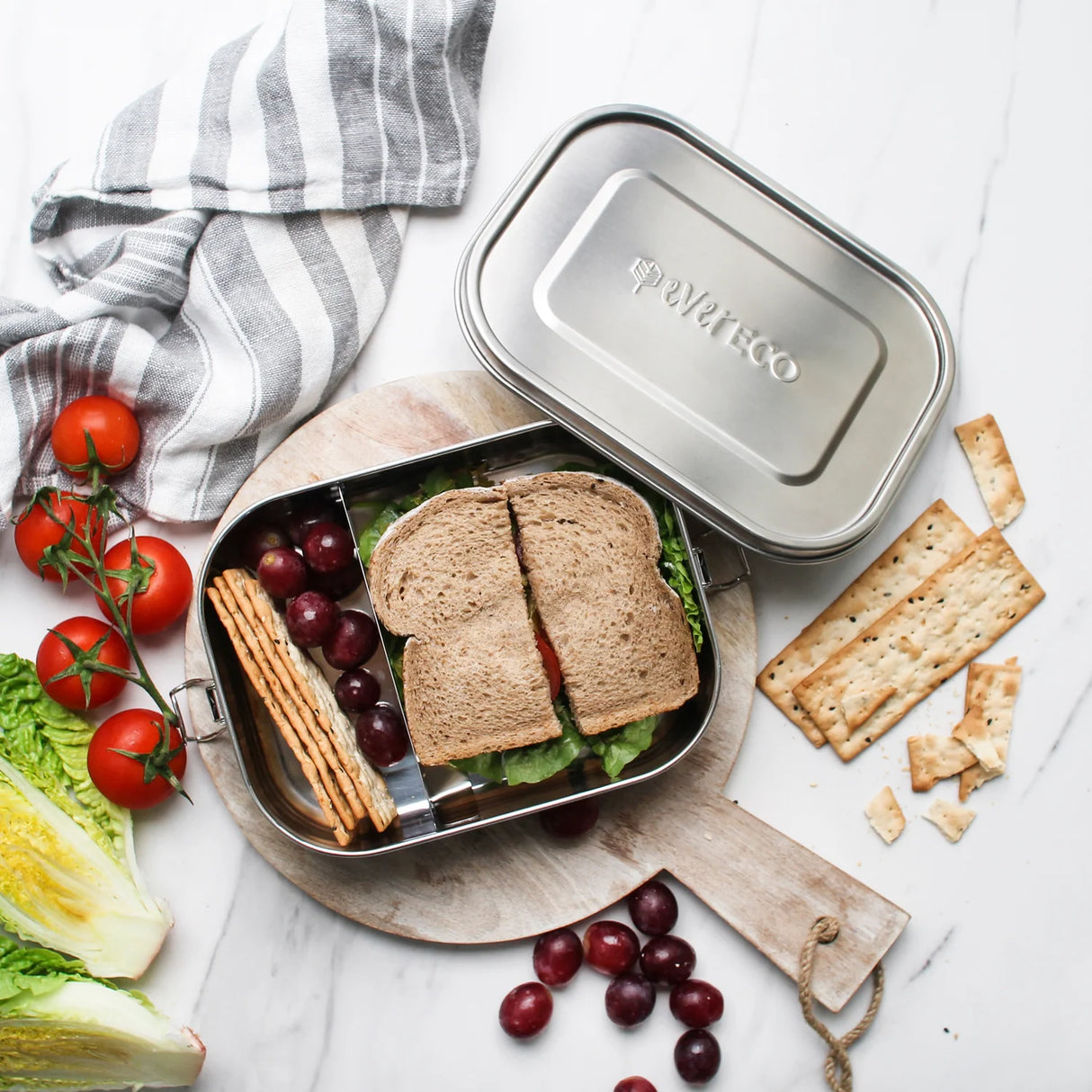Ever Eco Bento Box 2 Compartment with Removable Divider 1400ml