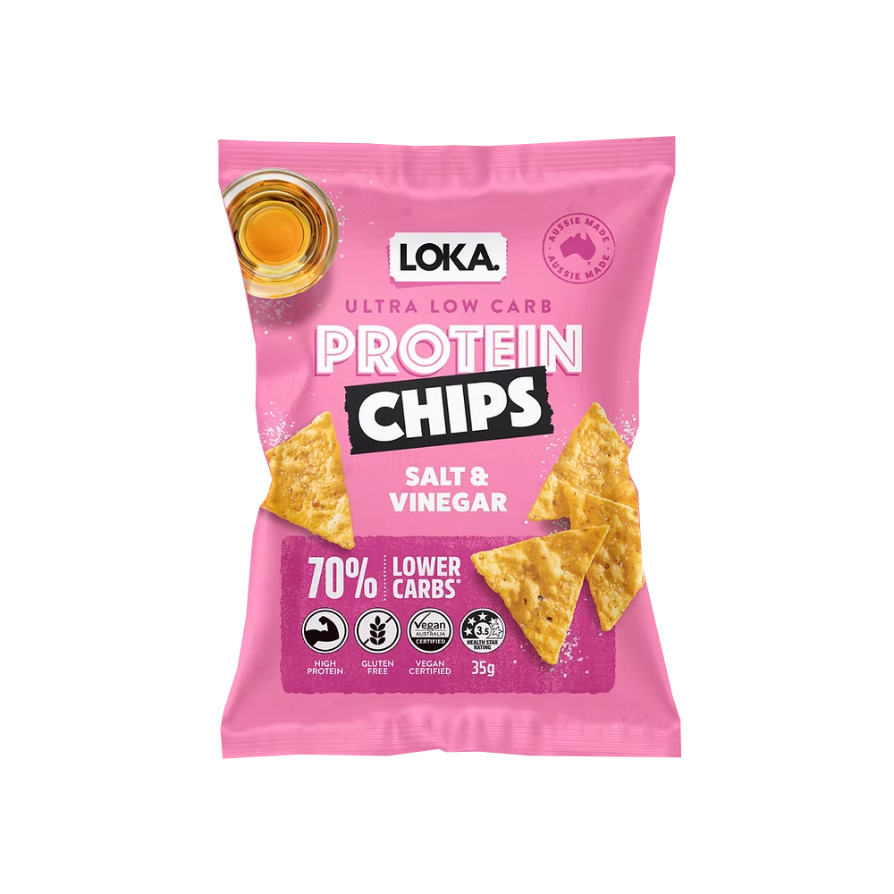 Loka Low Carb Protein Chips Salt & Vinegar 35g