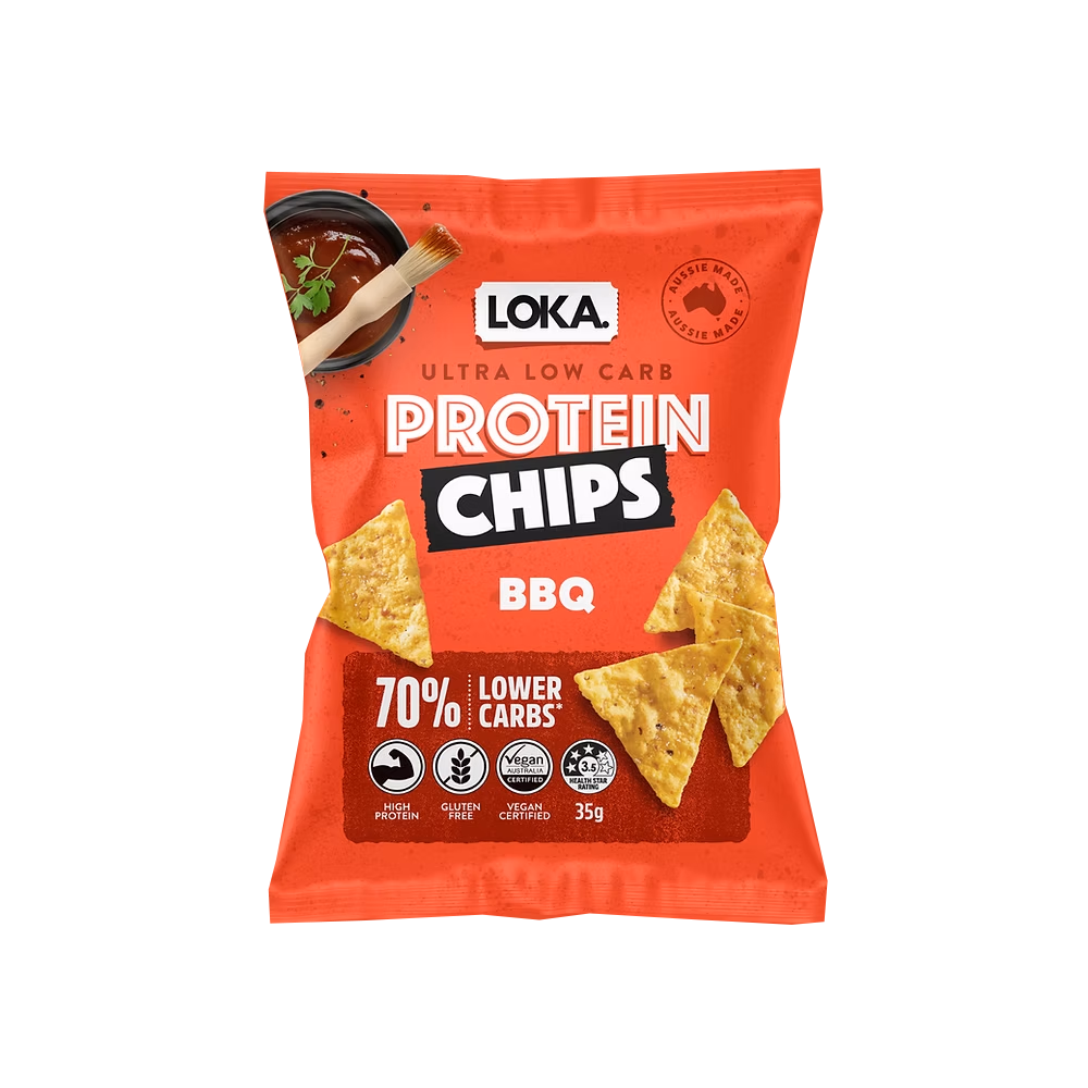 Loka Low Carb Protein Chips BBQ 35g