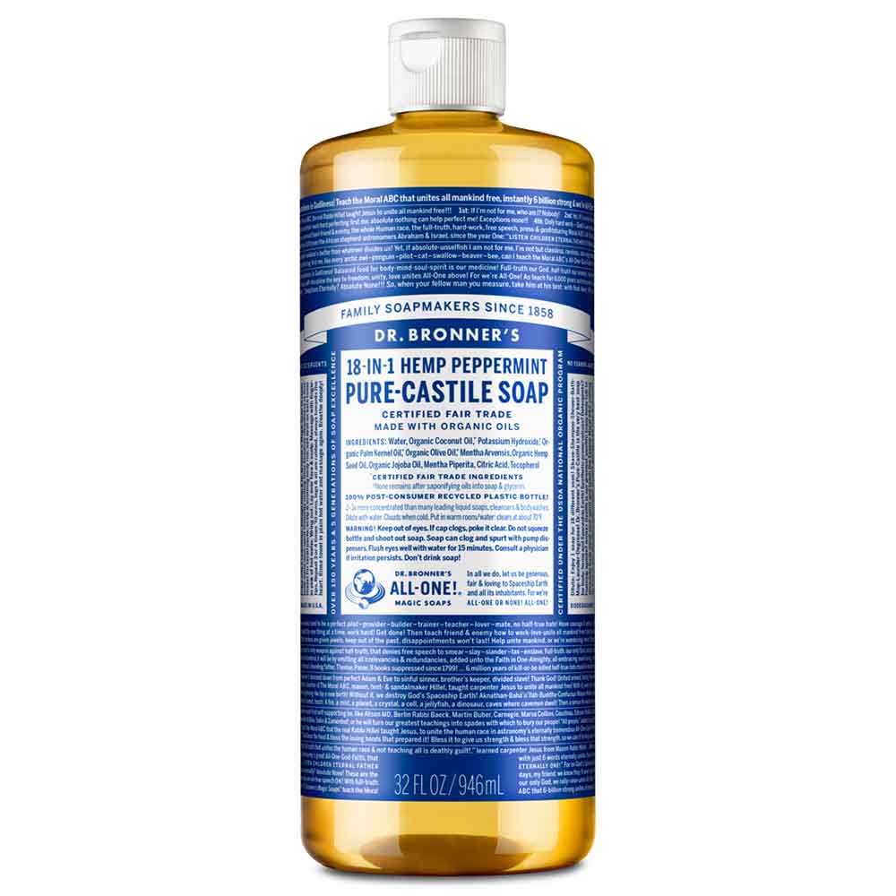 Dr Bronner's Castile Soap Peppermint 946ml