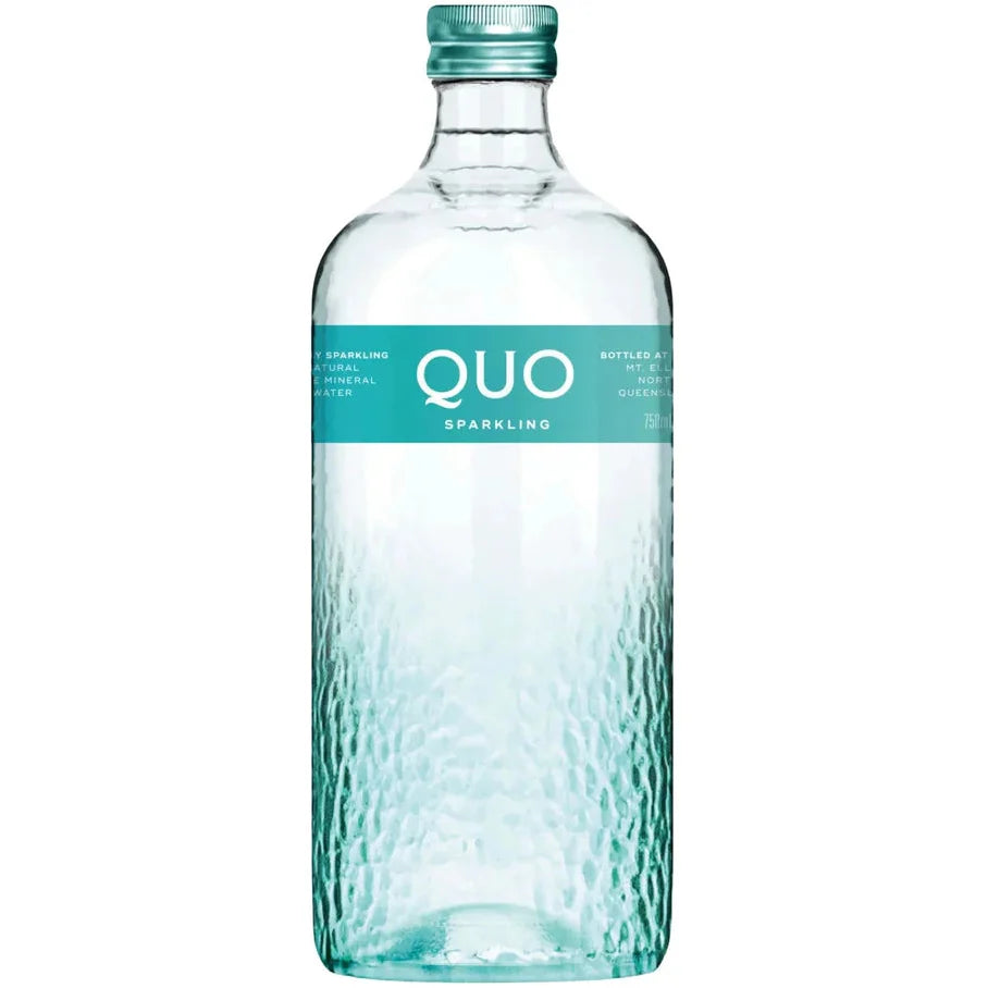 Quo Pure Natural Mineral Water Sparkling 750ml glass bottle
