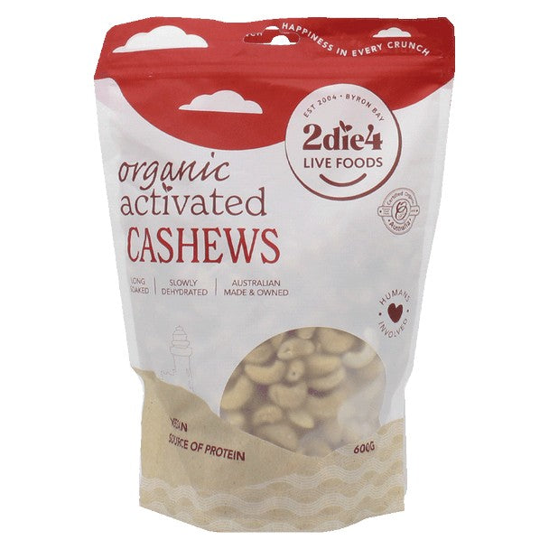 2die4 Live Foods Activated Cashews 600g