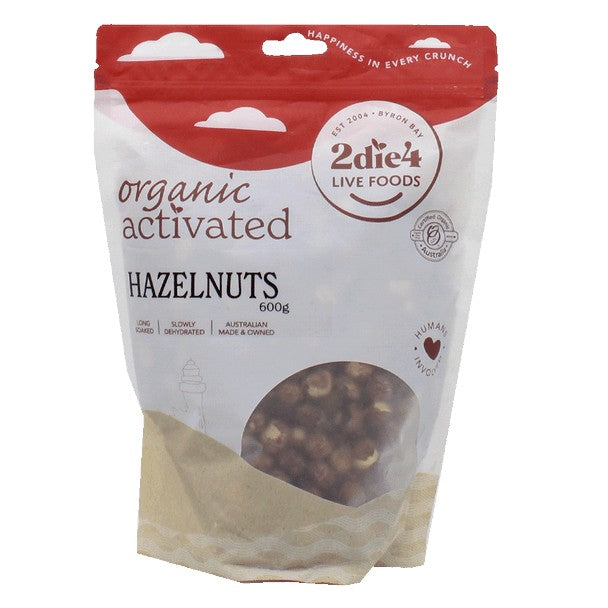 2die4 Live Foods Activated Hazelnuts 600g