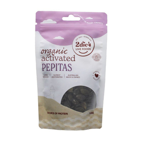 2die4 Live Foods Activated Pepitas 100g