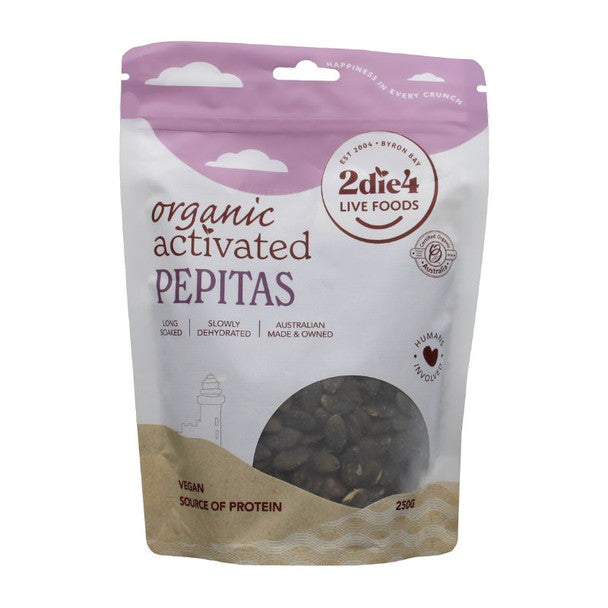 2die4 Live Foods Activated Pepitas 250g