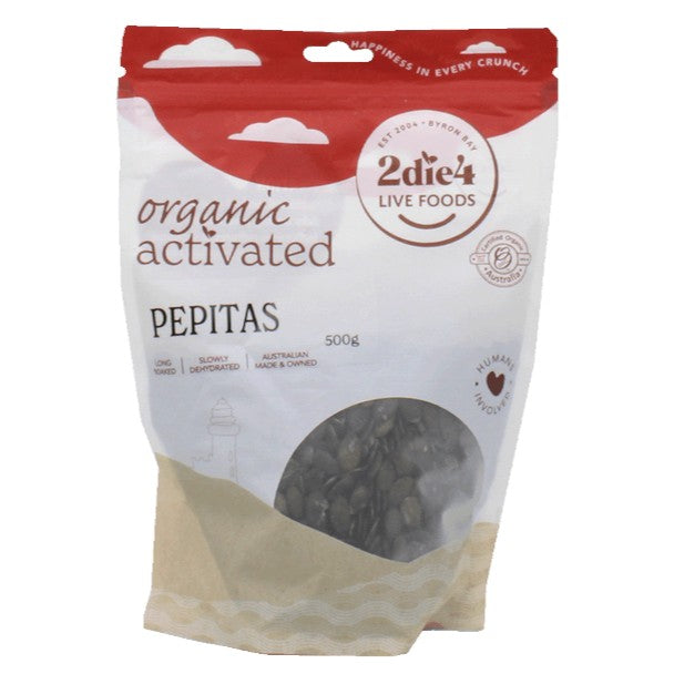 2die4 Live Foods Activated Pepitas 500g