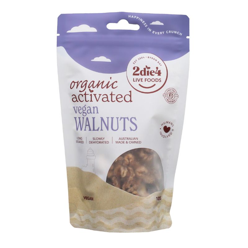 2die4 Live Foods Activated Vegan Walnuts 100g