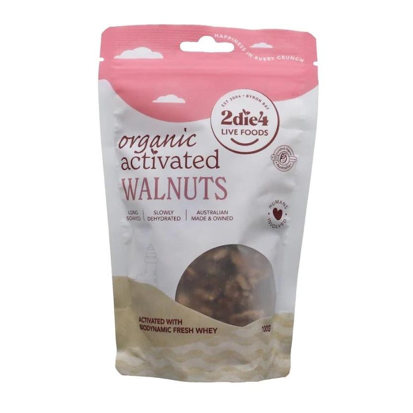 2die4 Live Foods Activated Walnuts 100g
