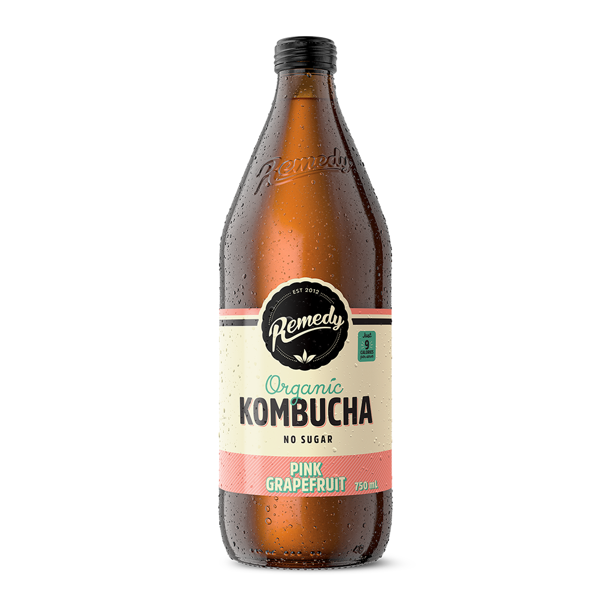 Remedy Kombucha Pink Grapefruit 750ml bottle