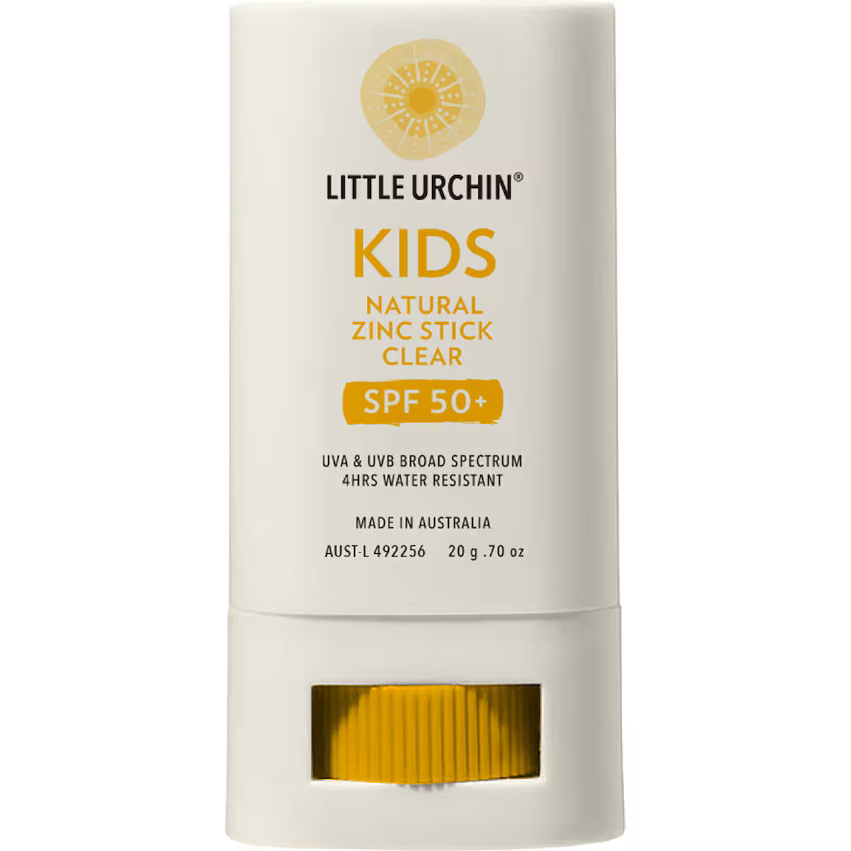 Little Urchin SPF50 Kids Natural Zinc Stick Clear 20g
