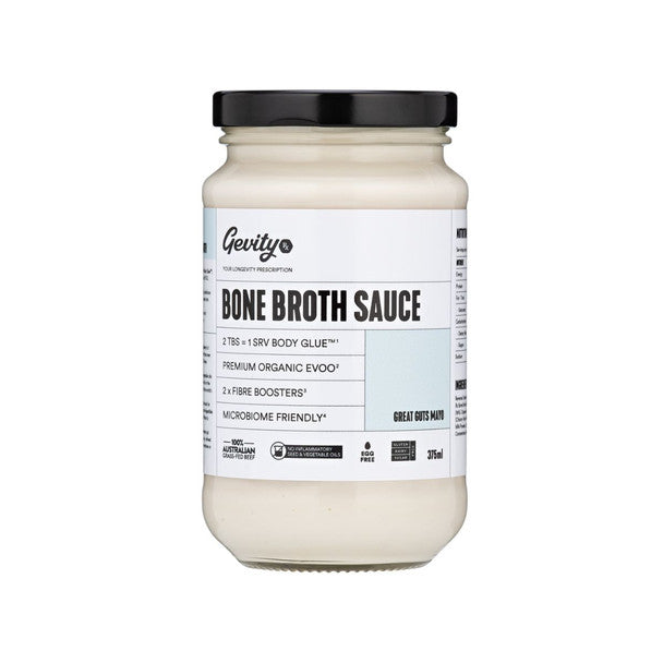 Gevity RX Bone Broth Sauce Great Guts Mayo 375ml