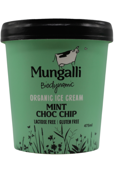 Mungalli Organic Mint Choc Chip Ice Cream 475ml
