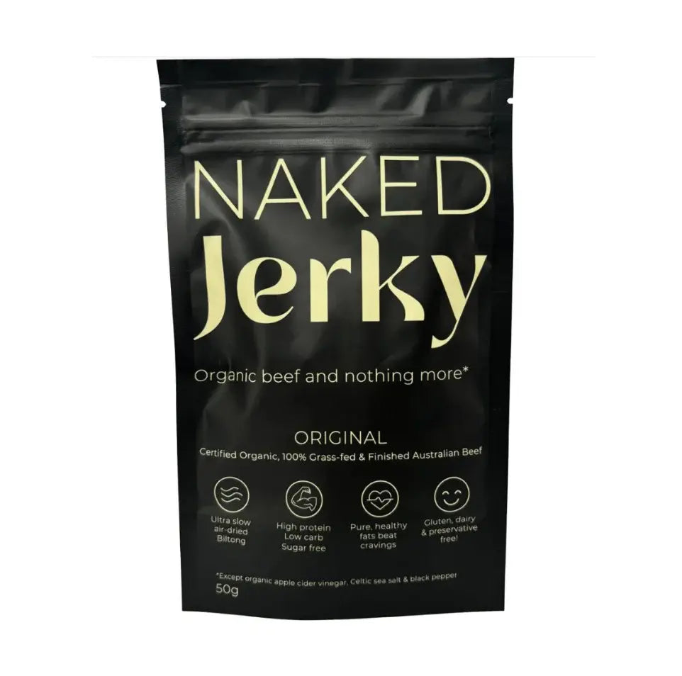 Naked Jerky Organic Beef Jerky Original 50g