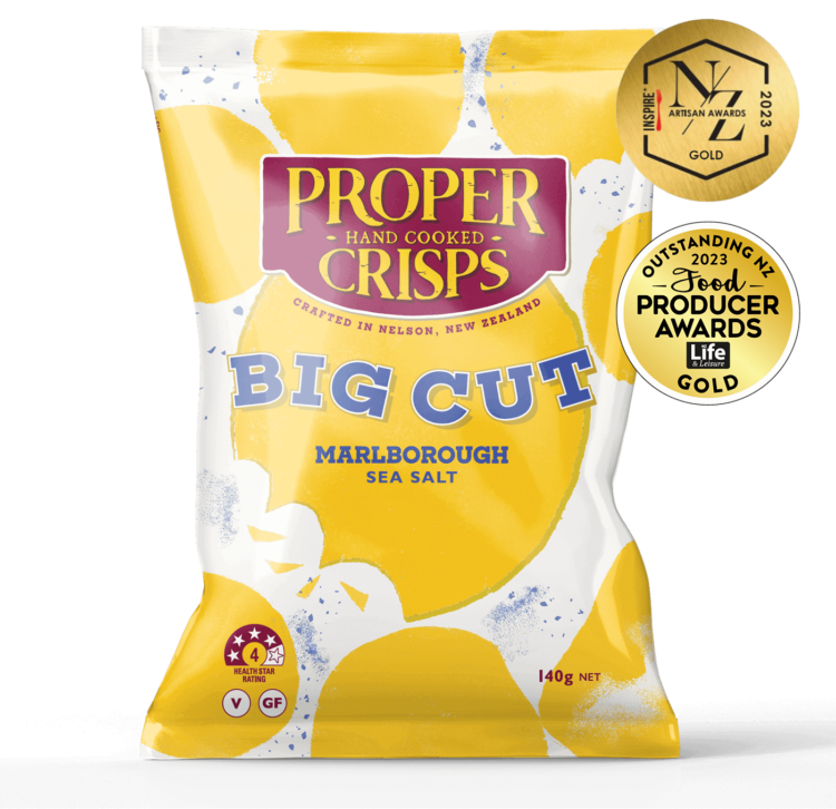 Proper Crisps Big Cut Marlborough Sea Salt 140g