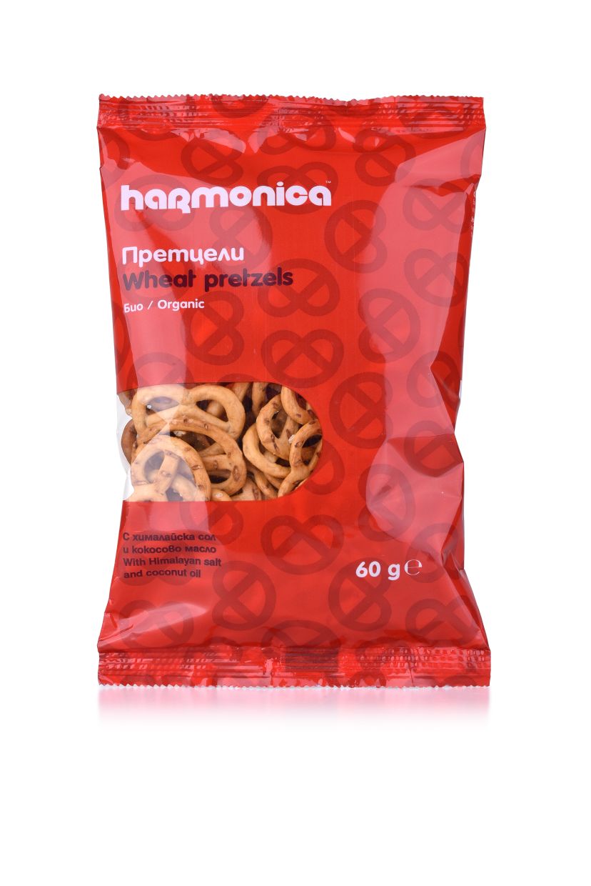 Harmonica Organic Wheat Pretzels with Himalayan Salt 60g