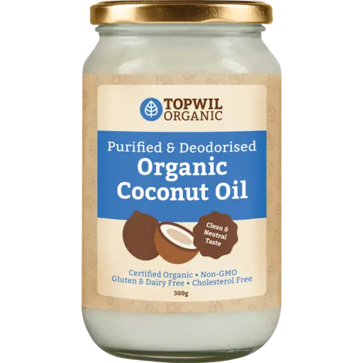 Topwil Organic Purified & Deodorised Coconut Oil 300g