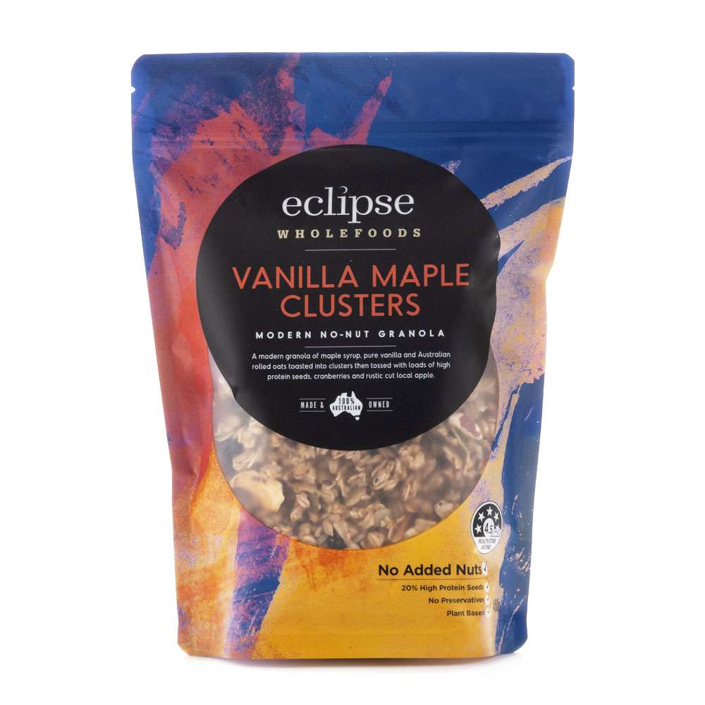 Eclipse Wholefoods Granola Vanilla Maple Clusters 450g