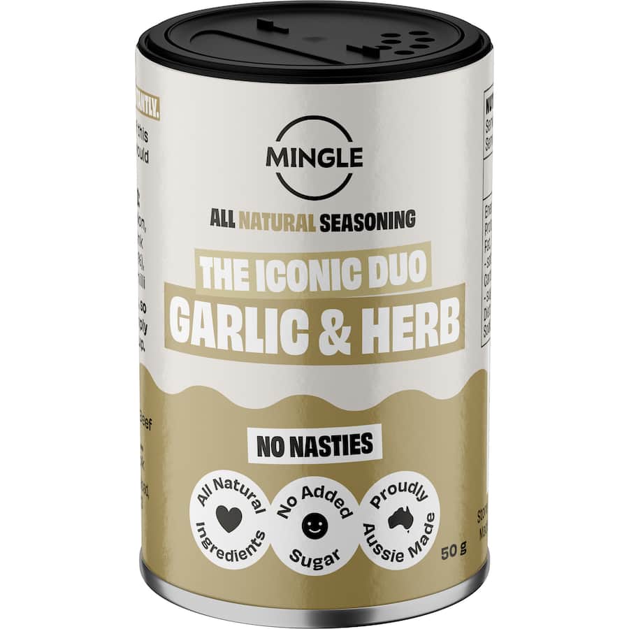 Mingle The Iconic Duo Garlic & Herb Mix Natural Seasoning Shaker 50g