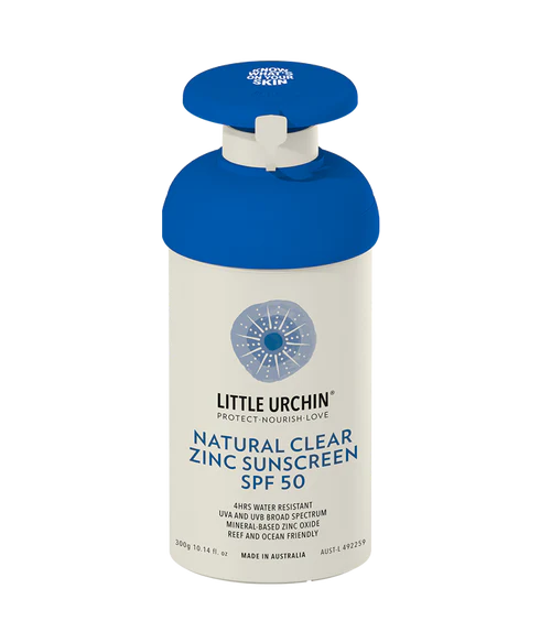 Little Urchin Natural Clear Zinc Sunscreen SPF 50 300g