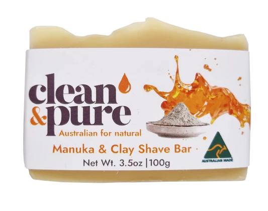Clean & Pure Manuka and Clay Shave Bar 100g