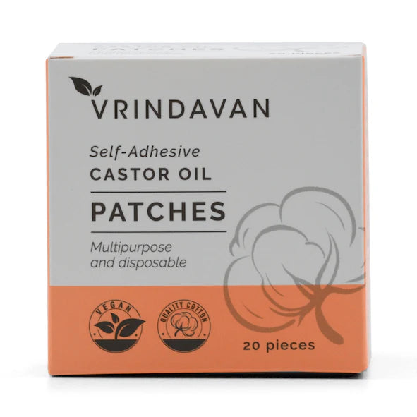 Vrindavan Self-Adhesive Castor Oil Patches – 20 Pieces