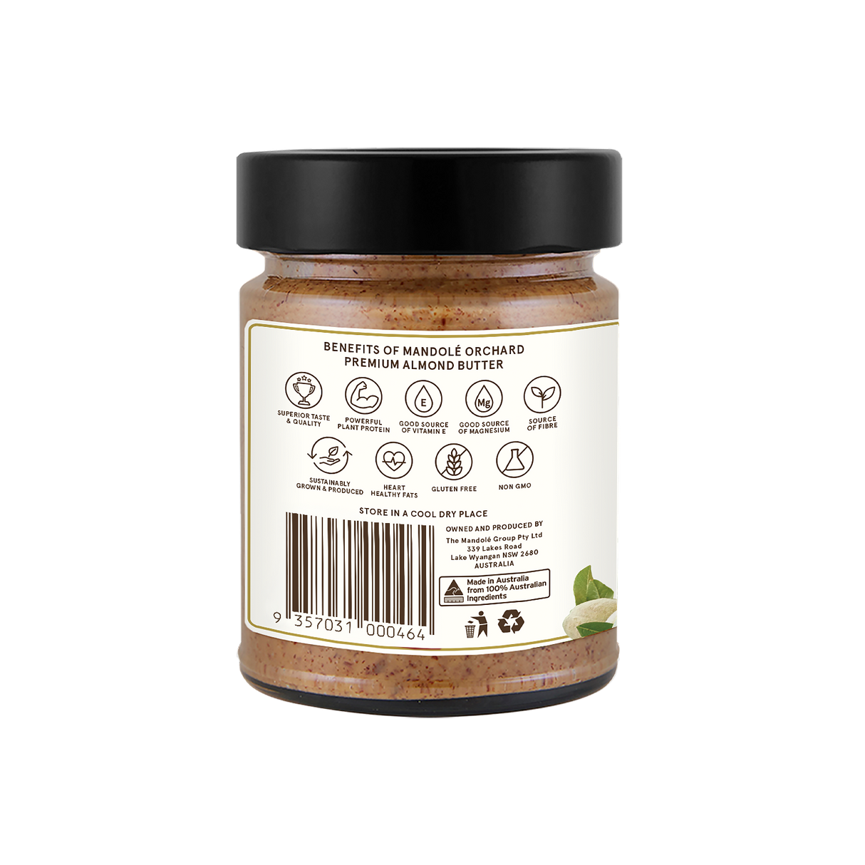 Mandolé Orchard Smooth Australian Almond Butter 250g