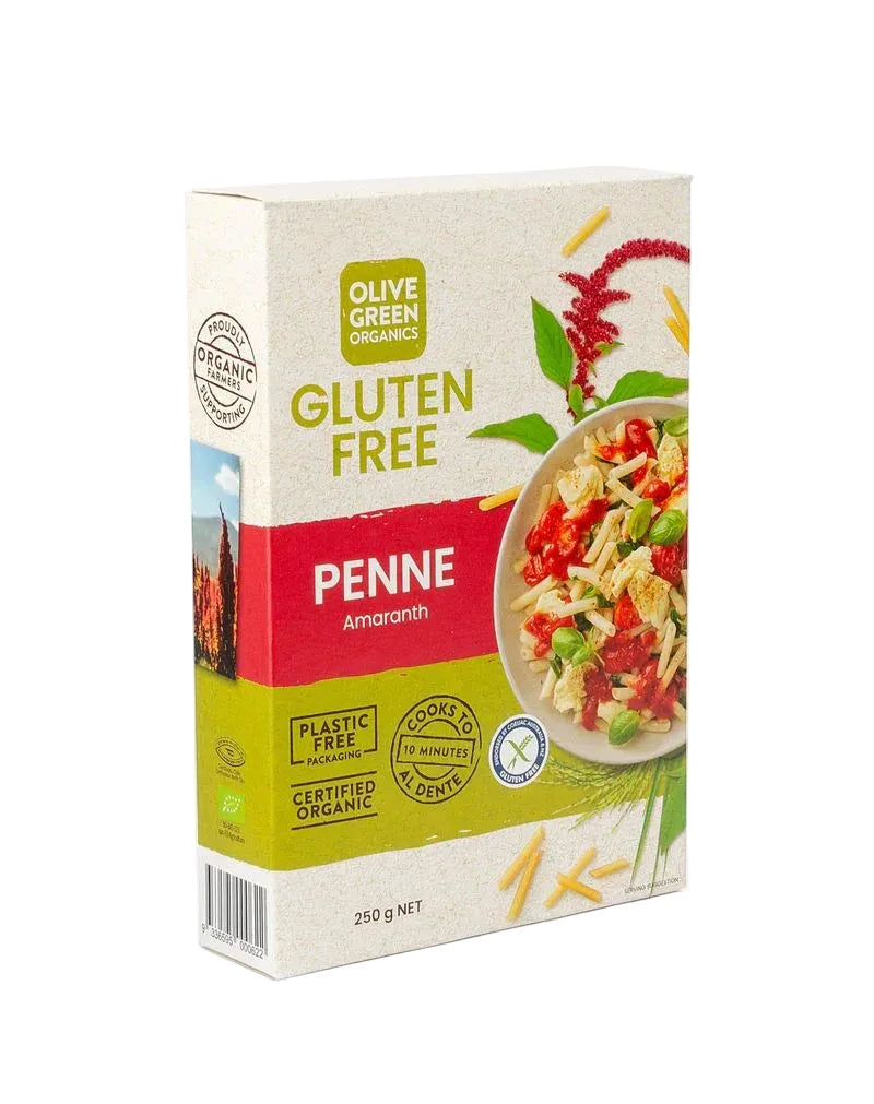 Olive Green Organics Amaranth Penne 250g
