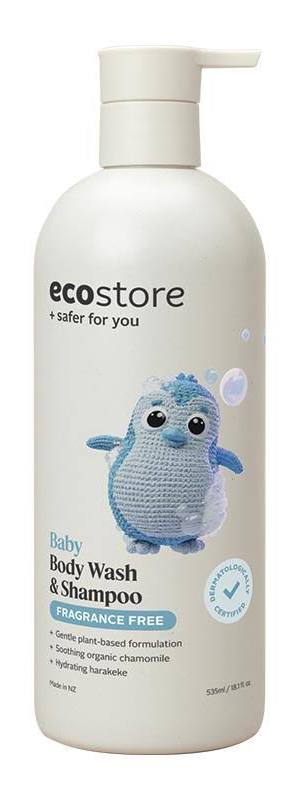 Ecostore Fragrance Free Baby Wash & Shampoo 535ml