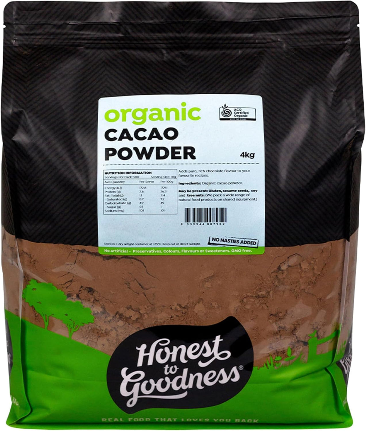 Honest to Goodness Organic Cacao Powder 4Kg