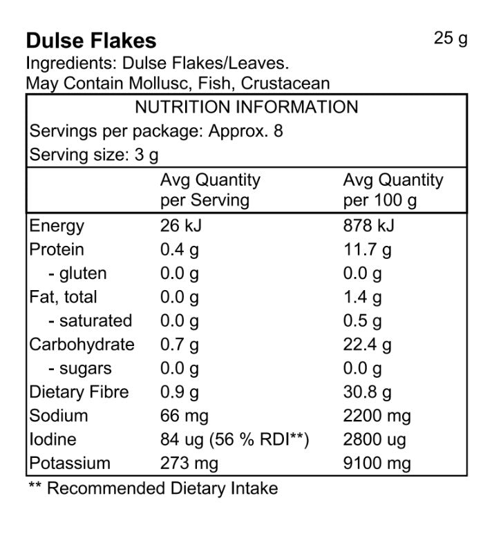 Pacific Harvest Atlantic Dulse Flakes 25g
