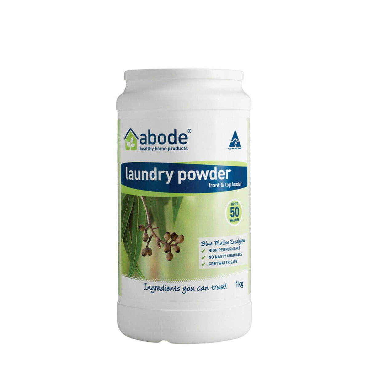 Abode Laundry Powder Blue Eucalyptus 1Kg
