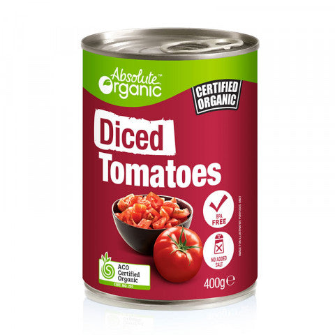 Absolute Organic Tomatoes Diced 400g