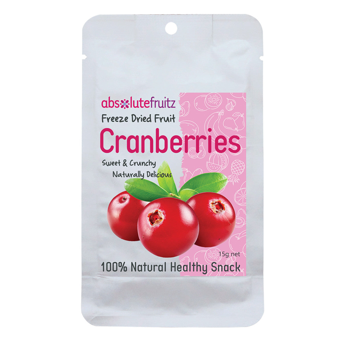 AbsoluteFruitz Freeze Dried Cranberries 15g