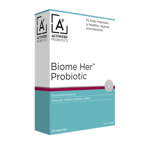 Activated Probiotics Biome Her Probiotic bottle of 30 vegetable capsules