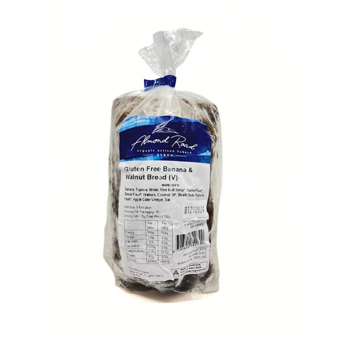 Almond Road Gluten Free Banana & Walnut Bread 750g