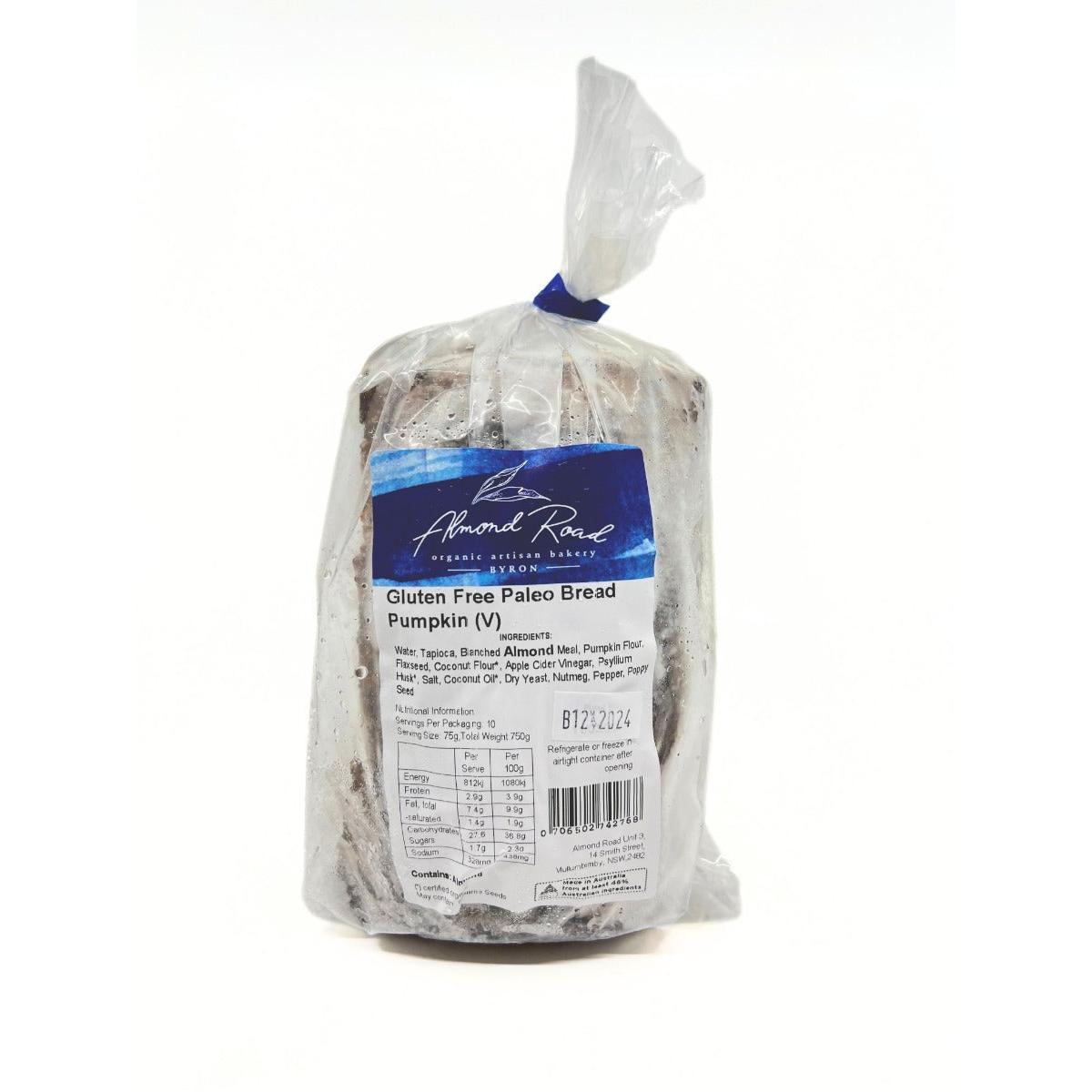 Almond Road Gluten Free Pumpkin Bread 750g
