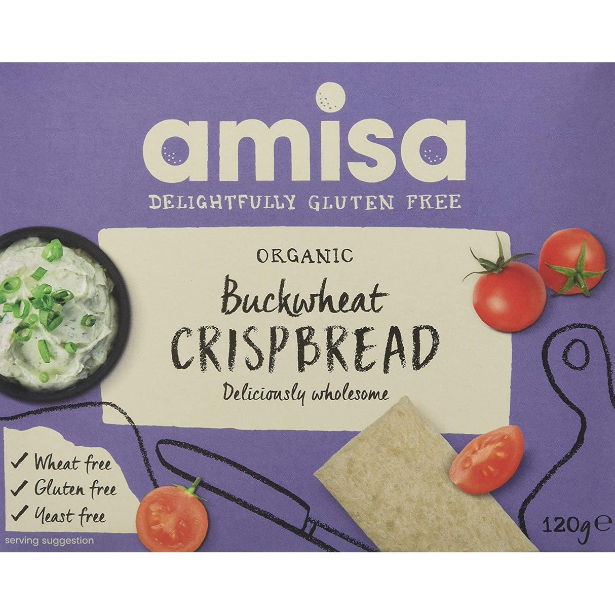 Amisa Gluten Free Crispbread Buckwheat 120g