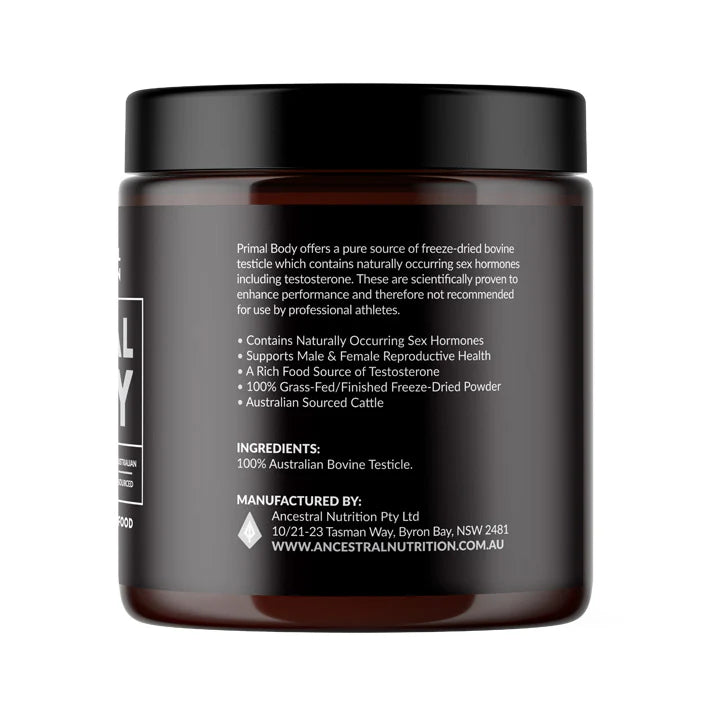 Ancestral Nutrition Primal Body - Grass Fed Bovine Testicle Powder 60g
