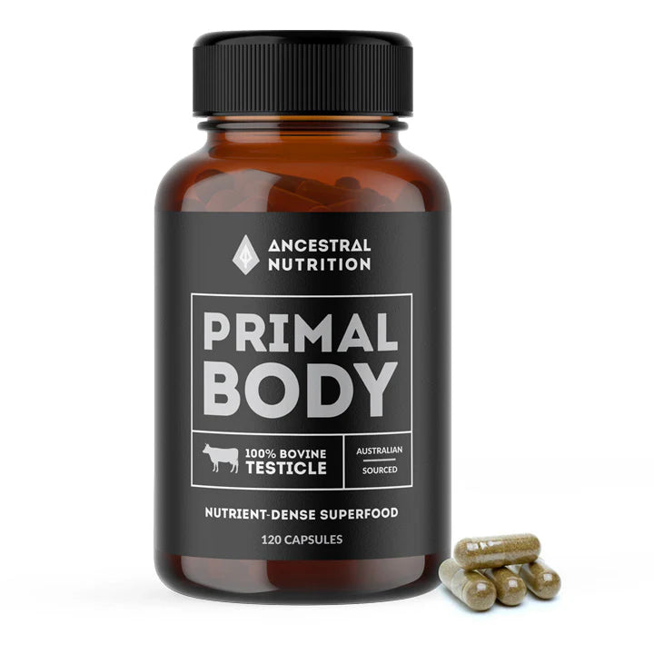 Ancestral Nutrition Primal Body - Grass Fed Bovine Testicle - 120Cap